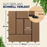 thumbnail of Casaria WPC Fliesen 11x Mosaik Terrakotta