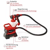 thumbnail of Einhell Akku-Farbsprühsystem TE-SY 18/90 Li-Solo Farbsprühpistole