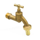 thumbnail of Ventilauslaufhahn 1/2 Zoll 21 mm Auslaufhahn Messing matt Wasserhahn Absperrventil Garten