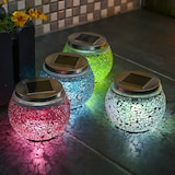 thumbnail of LED Solar Windlicht Mosaik Glas Solarglas Mosaikleuchte transparent