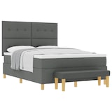thumbnail of vidaXL Boxspringbett mit Kopfteil Dunkelgrau 200 x 160 cm Stoff