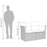 thumbnail of vidaXL  Gartensofa mit Kissen 2-Sitzer Braun Poly Rattan