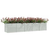 thumbnail of vidaXL Garten-Hochbeet 400x80x77 cm Verzinkter Stahl Silber