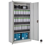 thumbnail of tectake Armario archivador con cierre de seguridad y 5 alturas  gris - 402483