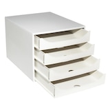 thumbnail of EXACOMPTA Cassettiera Ecobox 228606D, 4 cassetti, box in PS e cassetti in Ppl, (PxlxAlt) 34,8x28,4x23,4 cm, gamma Office box grigio/cassetti grigio