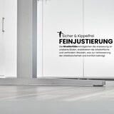 thumbnail of bümö elektrisch höhenverstellbarer Schreibtisch 120x80 cm in Ahorn, Gestell silber - Sitz & Stehschreibtisch mit Memoryfunktion, elektrischer