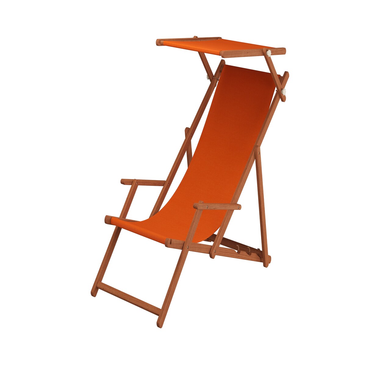 Erst-Holz Liegestuhl terracotta Gartenstuhl Tisch Sonnendach Kissen Deckchair Buche Strandstuhl 10-309STKH