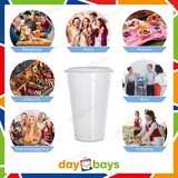 thumbnail of DayBays 300 Stk. Trinkbecher 300ml Ø8cm Plastikbecher 0,3L weiß PP