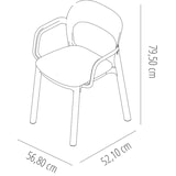thumbnail of garbar ONA Set 4 Silla Con Brazos Interior, Exterior Chocolate - Chocolate