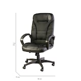 thumbnail of Dmora Sedia da ufficio Dubbo, Poltrona presidenziale con braccioli, Sedia ergonomica da ufficio, 70x65h103/114 cm, Nero