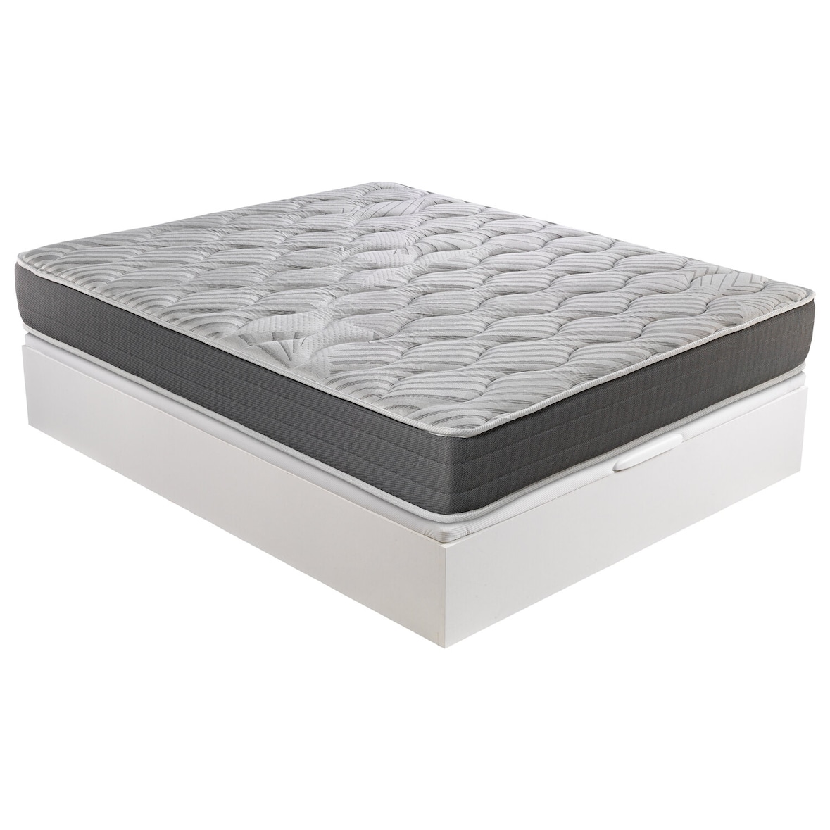 Pack Colchón Viscoelástico 150x200 y canapé - Capacidad Útil 25cm - ROYAL SLEEP Ceramic - Color Blanco