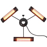 thumbnail of Outsunny Aquecedor Elétrico de Exterior com 3 Painéis 1000W Aquecedor de Infravermelhos com Controlo Proteção IPX5 87x75x22cm Preto