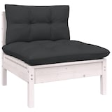 thumbnail of 12-tlg. Garten-Lounge-Set mit Kissen Weiß Kiefer Massivholz
