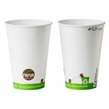 thumbnail of 75x Bio Heissgetränkebecher Pappbecher PAPUR 80mm O mit Eichstrich 300 ml