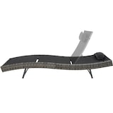 thumbnail of tectake Wicker ligbed Moana - grijsgevlekt - 404873