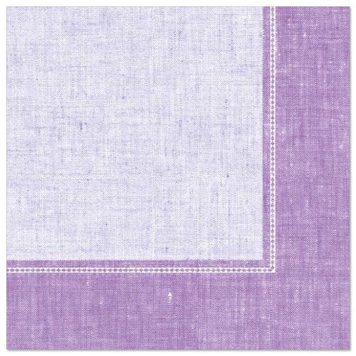 PAPSTAR, Servetten "ROYAL Collection" 1/4 vouw 40 cm x 40 cm lila "Linum"