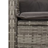 thumbnail of vidaXL 3-tlg. Garten-Essgruppe mit Kissen Grau Poly Rattan