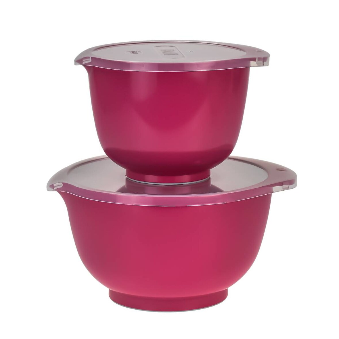 Rosti Rührschüssel Set 2tlg. mit Deckel "Margrethe" New dunkel pink (beetroot) 1,5+3,0L