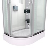 thumbnail of Duschkabine Komplettdusche Fertigdusche Dusche D60-70M0L-EC 120x80 cm mit 2K Scheiben Versiegelung