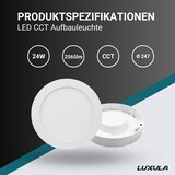 thumbnail of LUXULA LED Aufbaupanel LX300203 24 W 3000 K, 4000 K, 6000 K einstellbar in warm-, neutral- und kaltweiß (RGB+CCT)