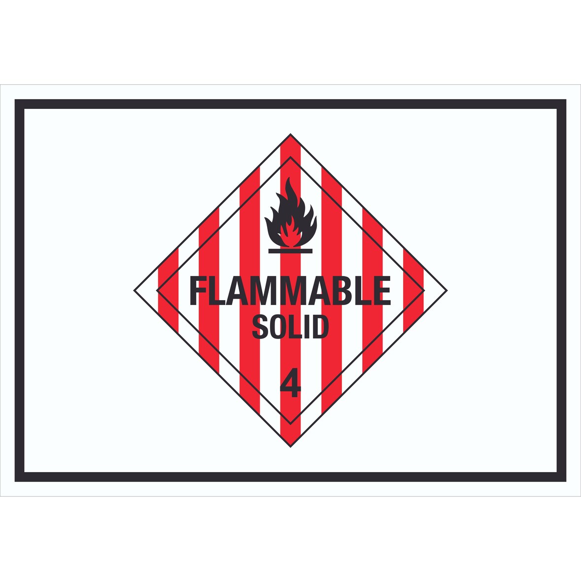 Schild Entzündbare feste Stoffe Symbol Flammable Solid A2 (420x594mm)