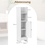 thumbnail of Armário estreito para casa de banho COSTWAY, armário de casa de banho com 2 compartimentos abertos e 2 prateleiras removíveis