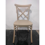 thumbnail of Silla Crossback polipropileno diseño eventos beige 90 x 48 x 49 cm
