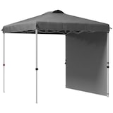 thumbnail of Carpa plegable 2,5x2,5 m cenador de jardín con 1 pared lateral altura ajustable en 3 niveles anti-UV impermeable y bolsa de arena