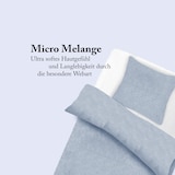 thumbnail of Micro Melange-Bettwäsche deluxe, 80x80 + 135x200cm - Blau