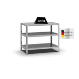 thumbnail of PROREGAL Fachbodenregal Schraubsystem | Grundregal | HxBxT 80x100x50cm | 3 Ebenen | Fachlast 125 kg | Beidseitig nutzbar | Verzinkt