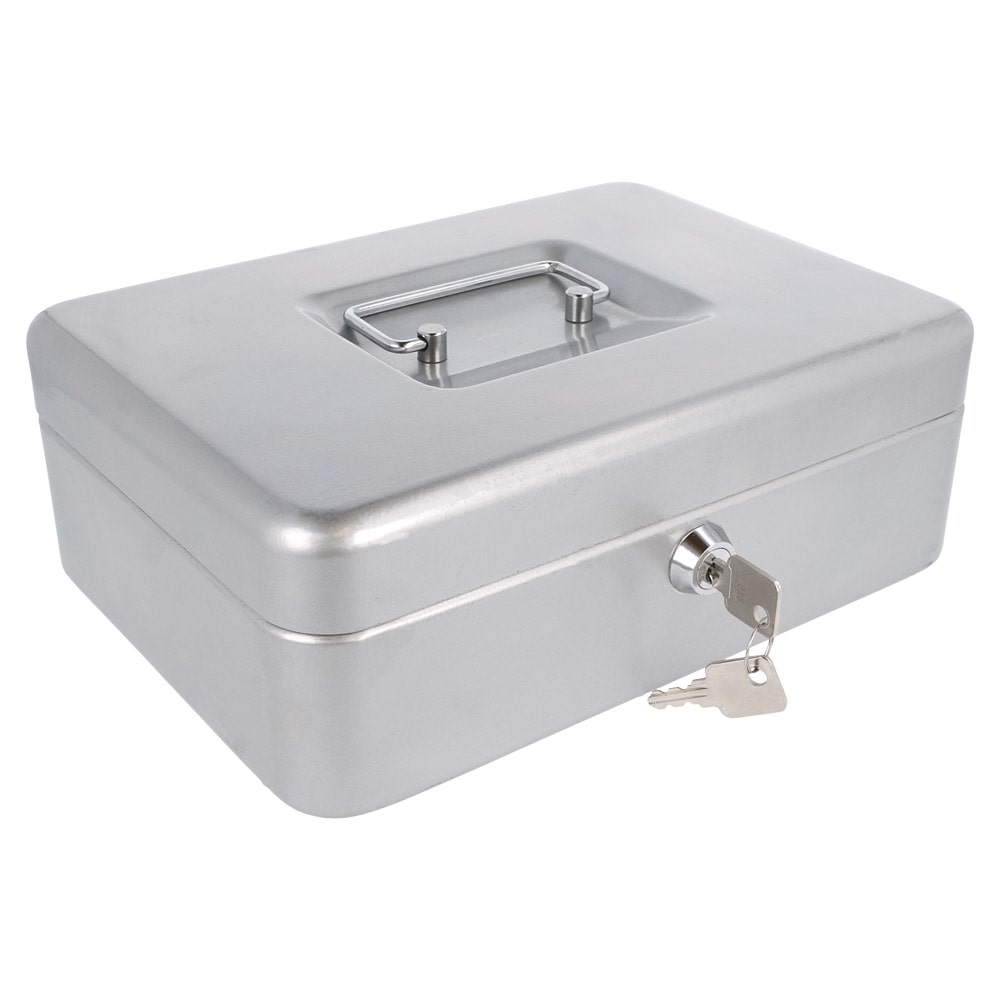 Caja Caudales  25X18X9 Cm Gris Acero
