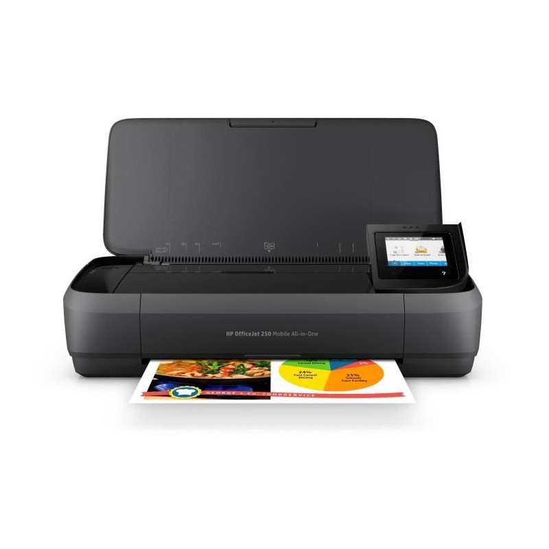 HP Officejet 250 All-in-One Reisedrucker, mit Smartphone, Tablet, Laptop drucken