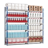 thumbnail of PROREGAL Fachbodenregal MAXIMUS | Grundregal | HxBxT 200x125x68cm | 6 Ebenen | offener Fachboden | Fachlast 152kg | Lichtblau/Lichtgrau