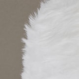 thumbnail of Pluche Krukje – ø 28 x 40 cm – Houten Kruk Wit Kunstbont – Wit