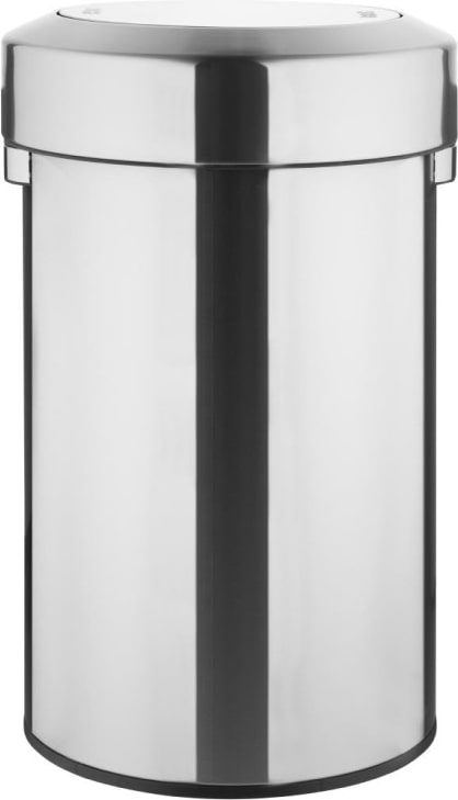 Bolero gebürsteter Stahlbehälter mit Schwingdeckel 70Ltr
