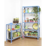 thumbnail of SimonRack Scaffali Metallo Garage 2000x1000x500 mm, 5 Niveaux, Ripiani in Legno, 150 kg per Ripiano, Blu/Legno – Maderclick