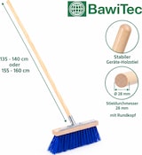 thumbnail of Schneebesen Winterbesen 35cm Breit mit Stiel 140cm Lang Eiskratzer blaue lange Borsten Besen für Schnee