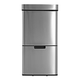 thumbnail of WELL HOME - 67L (42L+25L) recyclingbak, 2 compartimenten, automatisch openend, roestvrij staal