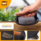 thumbnail of BBQ-Nerd® Fleischpresse aus Gusseisen mit Holzgriff - 21x11 cm rechteckig ? Fleischbeschwerer Burgereisen Grillpresse ? Grillgewicht für BBQ Fleisch