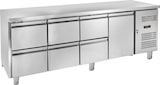 thumbnail of GastroHero Kühltisch Edelstahl GN 1/1 1 Tür 6 Schubladen Umluftkühlung -2 °C bis +8 °C 230 V Profi Gastronomie Kühltisch 2230x700x850 mm