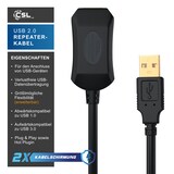 thumbnail of CSL USB 2.0 Typ A Verlängerungskabel, aktives Repeater Kabel / Verlängerung mit Signalverstärkung - 10m