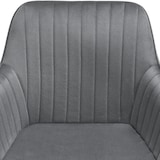 thumbnail of tectake Stoel Marilyn, fluweeloptiek, gestikt - grijs / zwart, Set van 6 - 405738