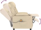 thumbnail of vidaXL Massagesessel Creme Stoff