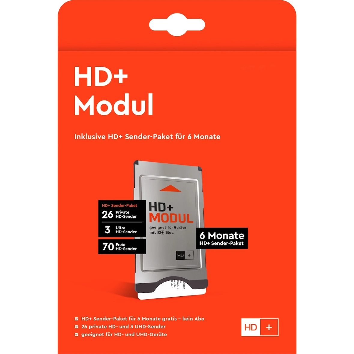 HD+ Modul inkl. 6 Monate Sender-Paket & UHD-Sender