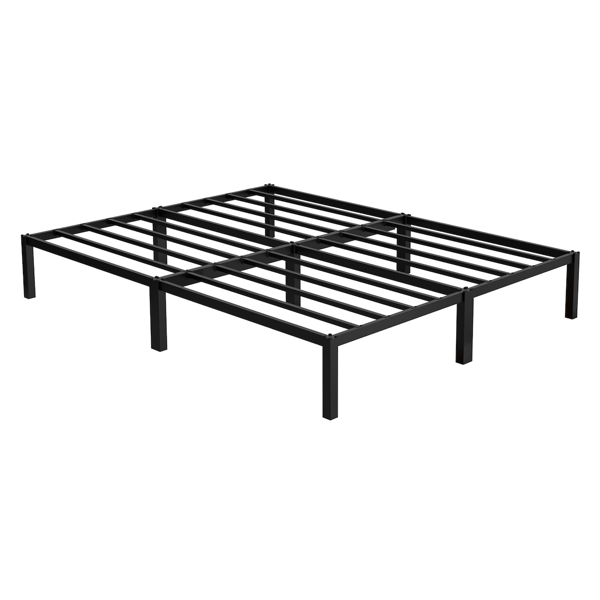 ML-Design Metallbett 160x200 cm Schwarz | Stahlrahmen mit Lattenrost, robustes Doppelbett, Ehebett, Jugendbett, Gästebett