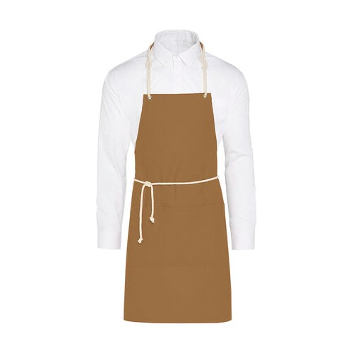 CORSICA - Cord Bib Apron with Pocket: One Size / Caramel