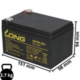 thumbnail of Ersatzakku kompatibel für APC - HP USV Modelle RBC4 Kung Long