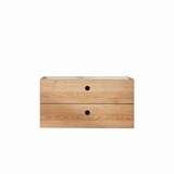 thumbnail of Möbilia Regal-Set | 3 breite Regale, 1 schmales Regal, 6 Schubladen | MDF mit Akazie-Dekor, Gestell Metall | natur-schwarz | 12020072 | Serie REGAL