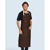 thumbnail of SANTORINI - Contrasted Bib Apron with Pocket: One Size / Black