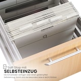 thumbnail of bümö Schreibtisch Schrank Büro mit Hängeregister für Hängeordner, Schubladenschrank Holz in Buche, Container mit Schubladen & Hängeregistratur -